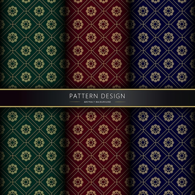 Geometric check Patterns Seamless Backgrounds Set collection.