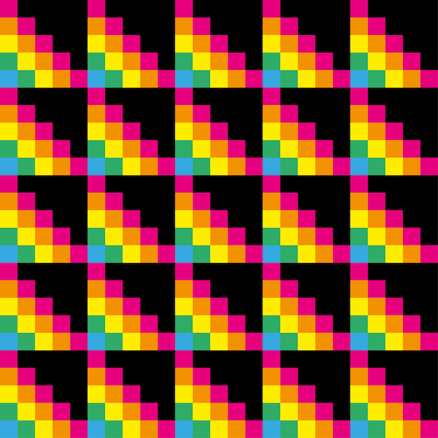 Geometric Color Block Vector Background Pattern Seamless