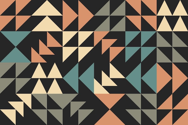 Geometric colorful mosaic arrows seamless pattern for cards banners flyers