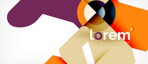 geometric colorful shapes composition abstract background minimal dynamic design