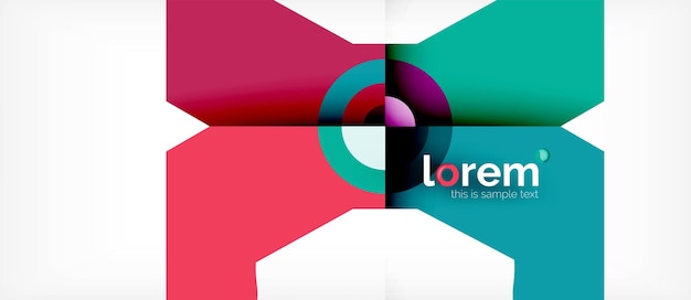 Geometric colorful shapes composition abstract background Minimal dynamic design