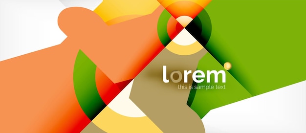 geometric colorful shapes composition abstract background minimal dynamic design