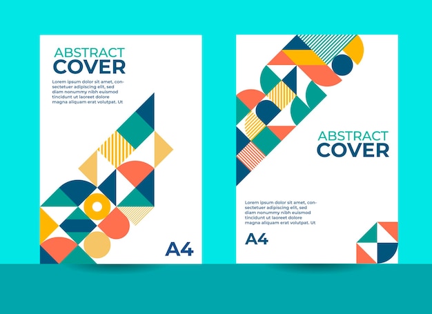 Geometric cover design book cover presentation cover design annual report cover design