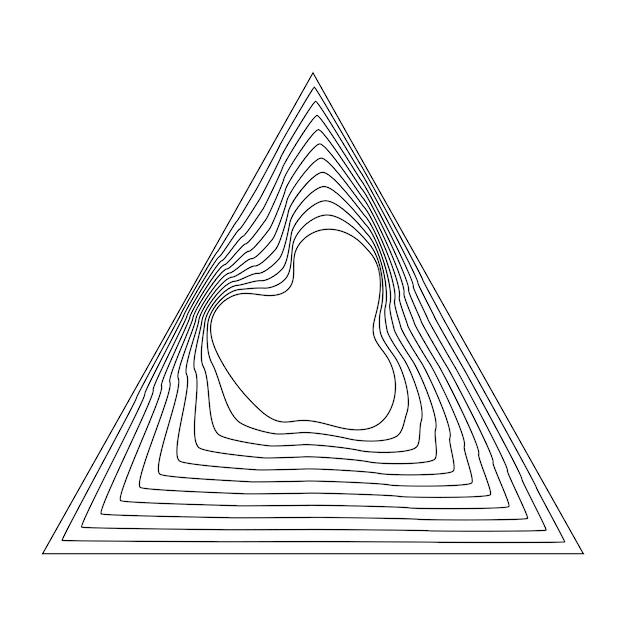 Geometric Fractal Abstract Triangle