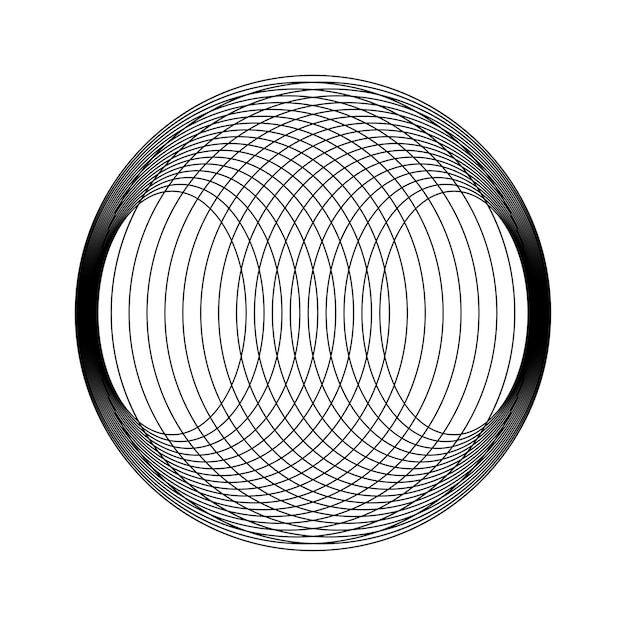Geometric Fractal Crossing Circles