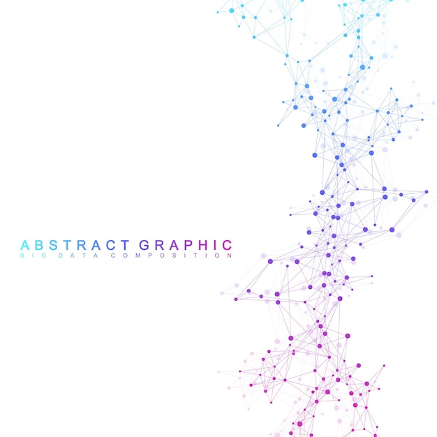 geometric graphic background communication big data complex with compounds perspective backdrop mini