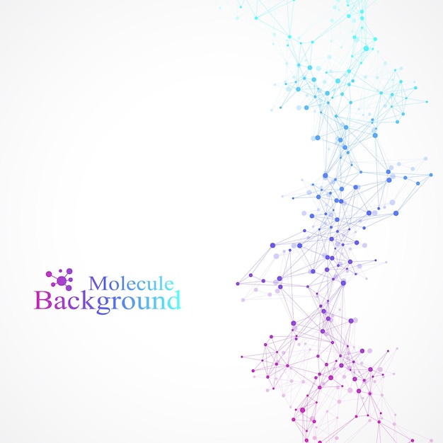 geometric graphic background molecule and communication big data complex with compounds perspective ...