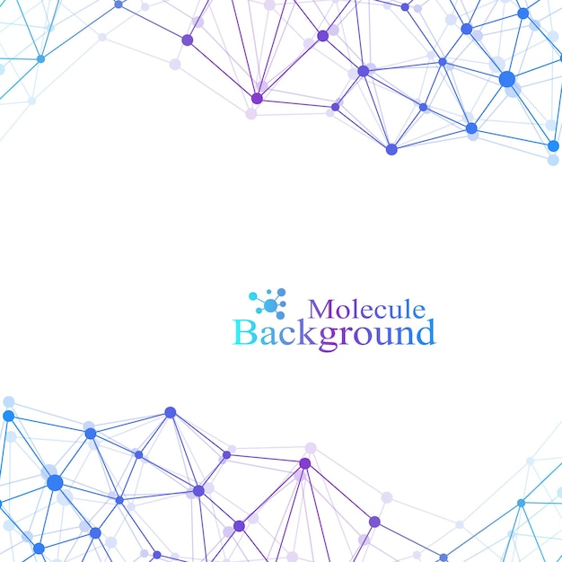 geometric graphic background molecule and communication big data complex with compounds perspective