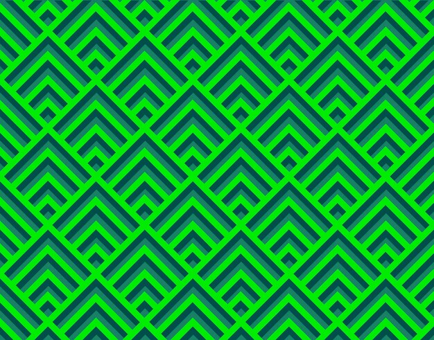 Geometric green seamless pattern Vector pattern of triangles for background and packaging