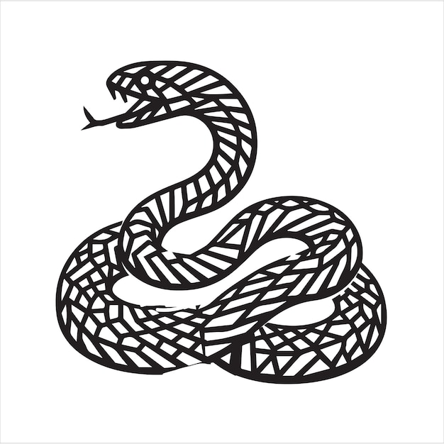 Geometric Hissing Snake Svg