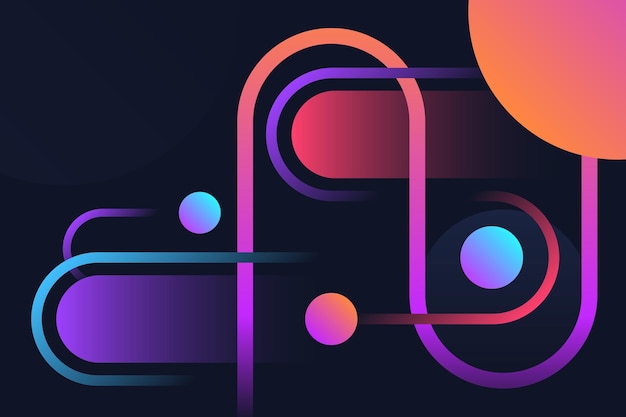 Geometric liquid gradient shapes background design for printed materials app and web