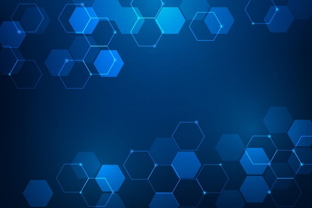 geometric medical hexagon on blue background shape medicine and science hospital concept
