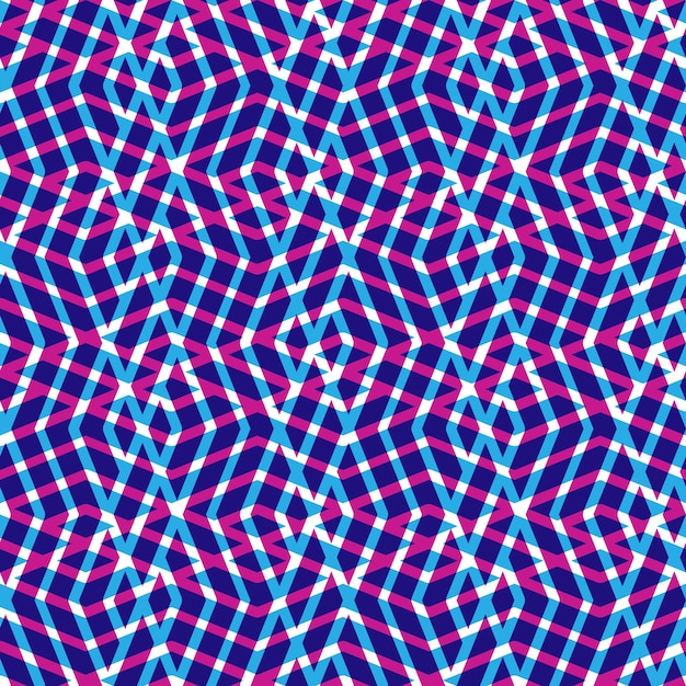 Geometric messy lined seamless pattern, bright vector endless background. Decorative expressive motif texture.