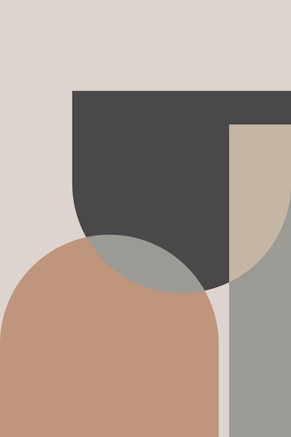 Geometric Midcentury Wall Decor Background Vector