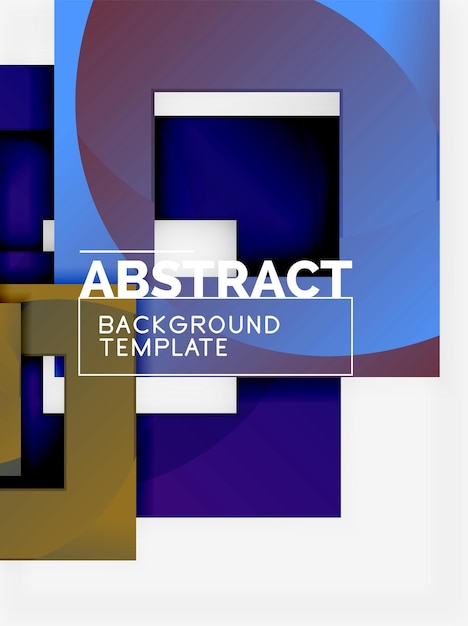 geometric minimal abstract background with multicolored squares composition