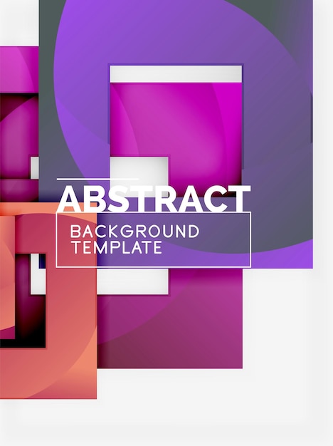 geometric minimal abstract background with multicolored squares composition