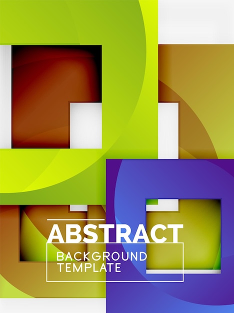 geometric minimal abstract background with multicolored squares composition