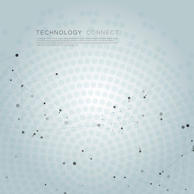 geometric network abstract background with connected line and dots