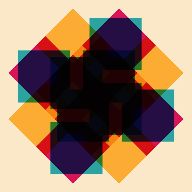 Geometric object with riso print effect Vector Graphic element