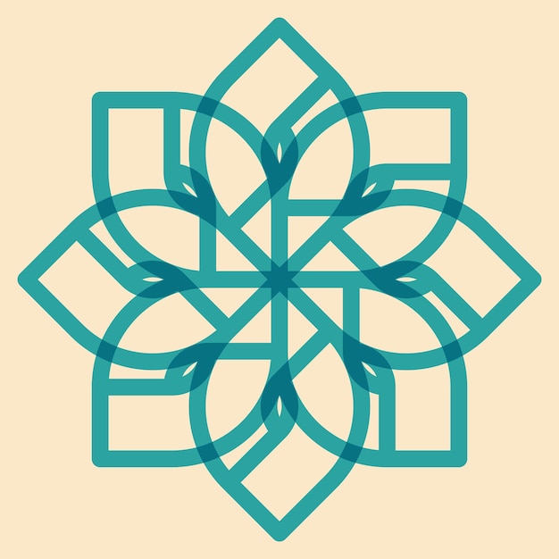 Geometric object with riso print effect Vector Graphic element