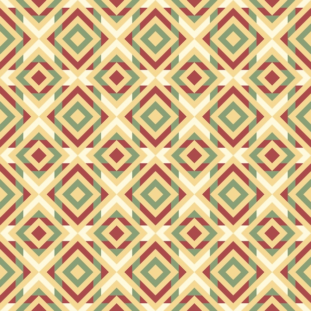 Geometric pattern in green diamonds and triangles