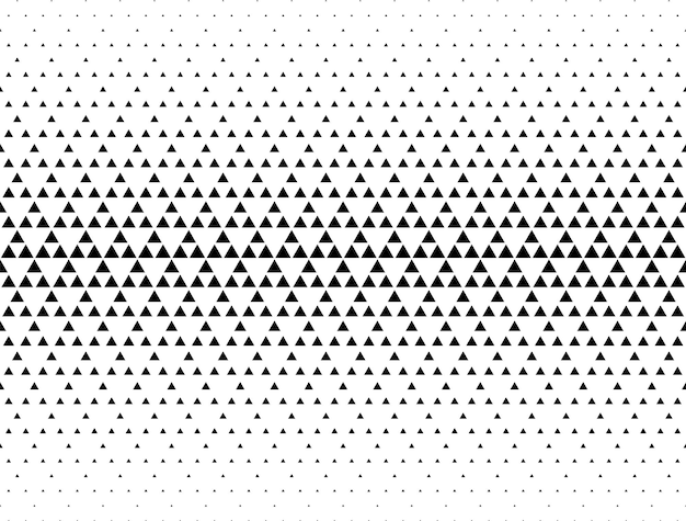 geometric pattern of black triangles on a white background seamless in one direction