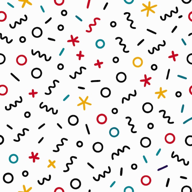 geometric pattern trendy retro design on white background