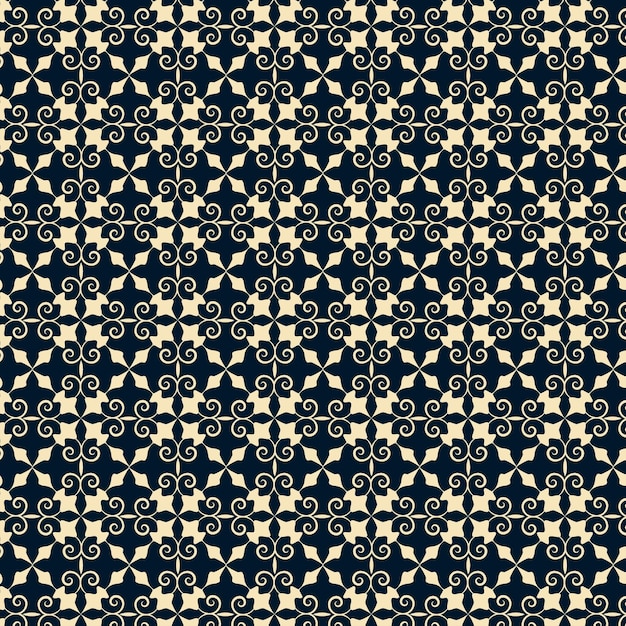 Geometric pattern with flower pattern design premium vector