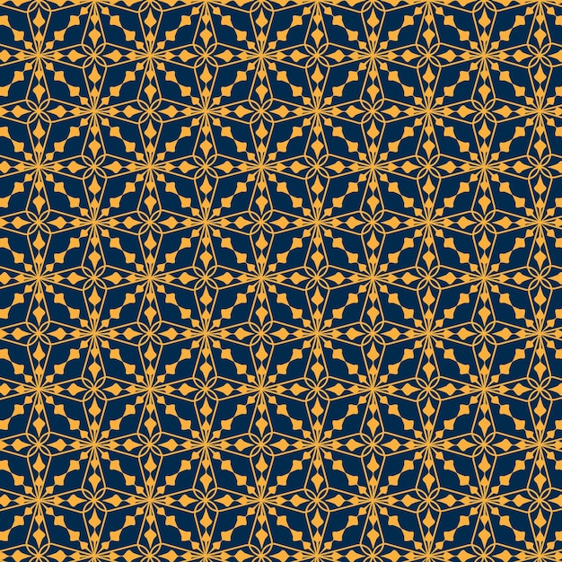 geometric pattern with flower pattern design premium vector