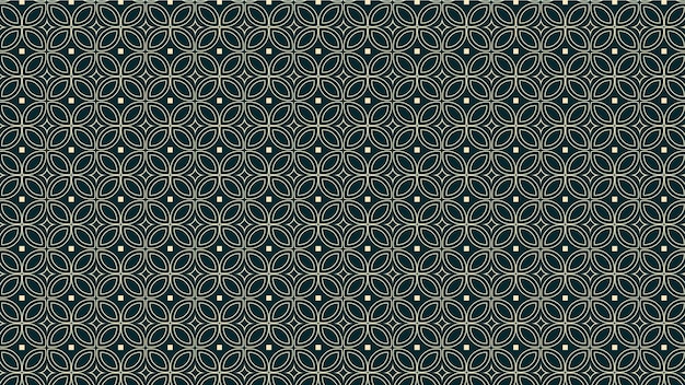 geometric pattern with flower pattern design premium vector