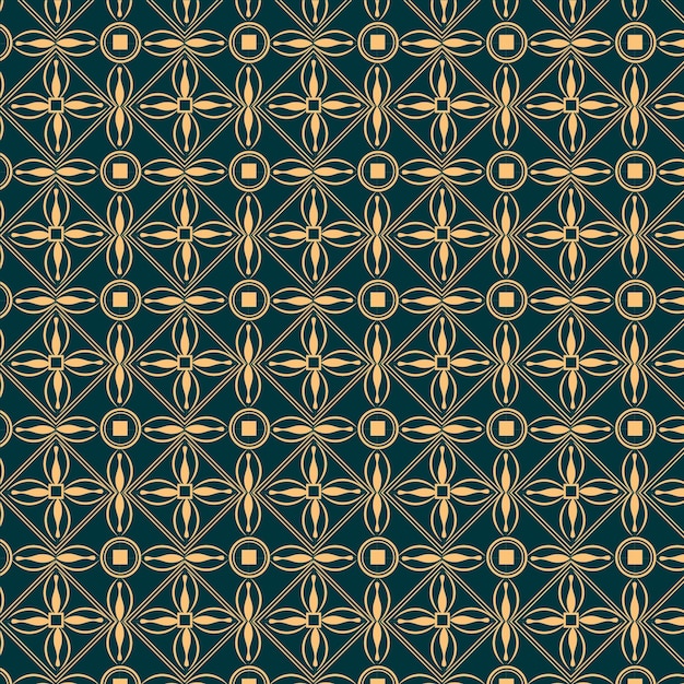 geometric pattern with flower pattern design premium vector