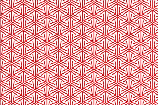 Geometric red pattern on a white background