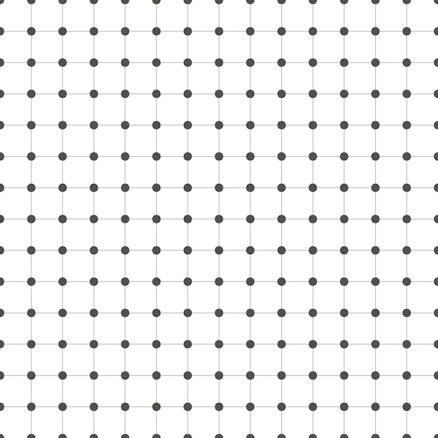 Geometric seamless pattern grid texture with lines and dots Vector