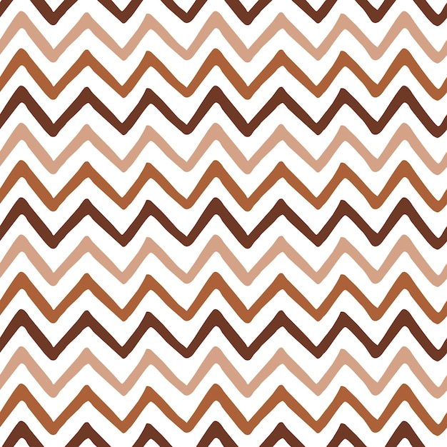 Geometric Seamless zigzag pattern made on brown iced coffee colors Repeated background backdrop or invitation card abstract design