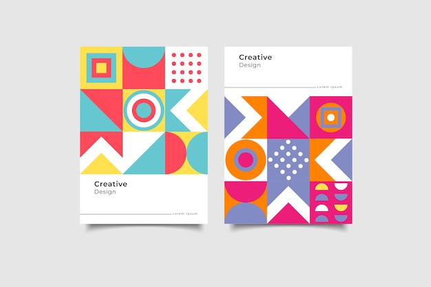 geometric shapes business cover