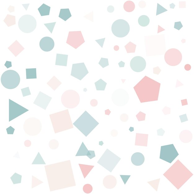Geometric Shapes Composition in Pastel Colors
