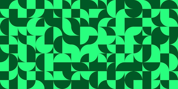 Geometric shapes mix multidirectional pattern background combine vibrant and muted emerald green color wallpaper print minimalism style template