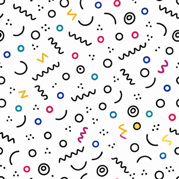 Geometric Shapes Pattern Circles Lines Dots