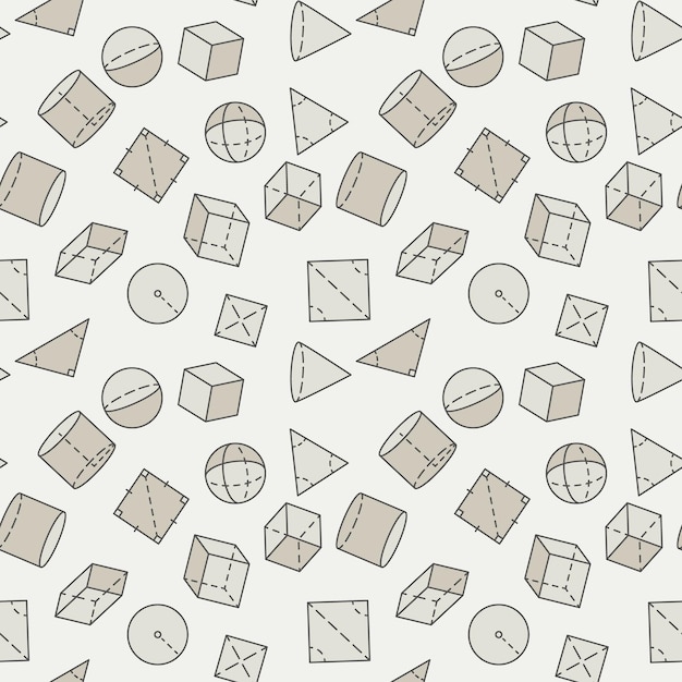 geometric shapes seamless pattern vector geometry learning concept background