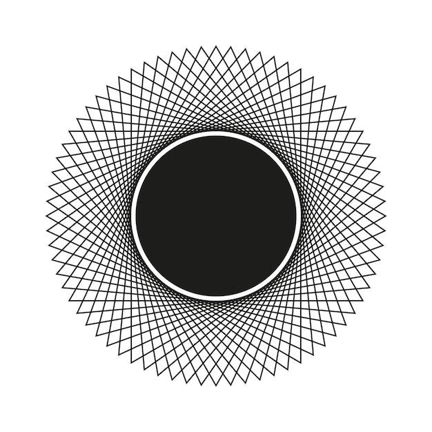 geometric spirograph design abstract circular pattern vector illustration