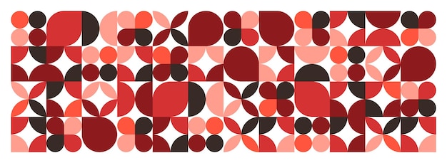 Geometric trendy pattern bauhaus style modern colorful background with simple elements retro texture