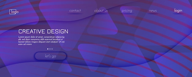 Geometric wallpaper with abstract waves web page design templat