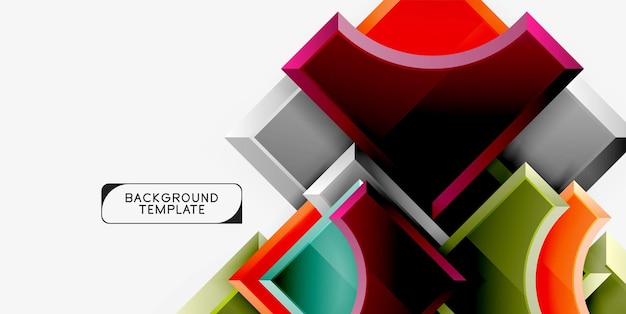 Geometrical 3d shapes background