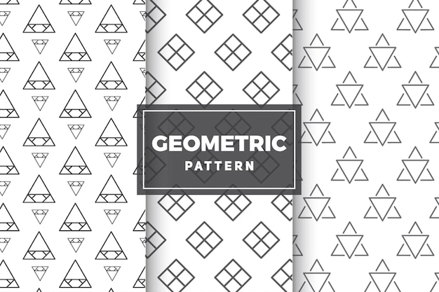 Geometrik Desen Seti. Basit, Minimalist Tasarımlar.