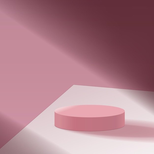 Geometrik platformlu minimal podyum sahnesi olan 3D arka plan ürünleri