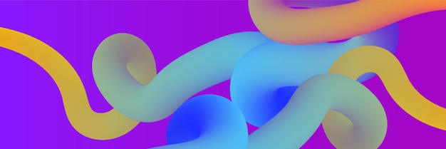 Geometrik şekil arka planına ve renk geçişlerine sahip, soyut renkli çokgen banner design şablonu. Geometrik şekil zeminli ve renk geçişli renkli teknoloji web banner’ı. Vektör grafik design banner desenli sunum arka planı