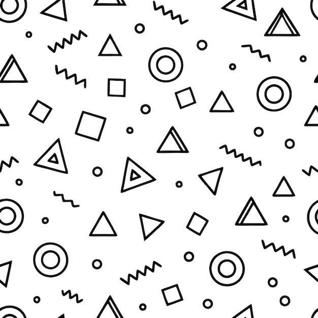 Geometrik Siyah Beyaz Desen
