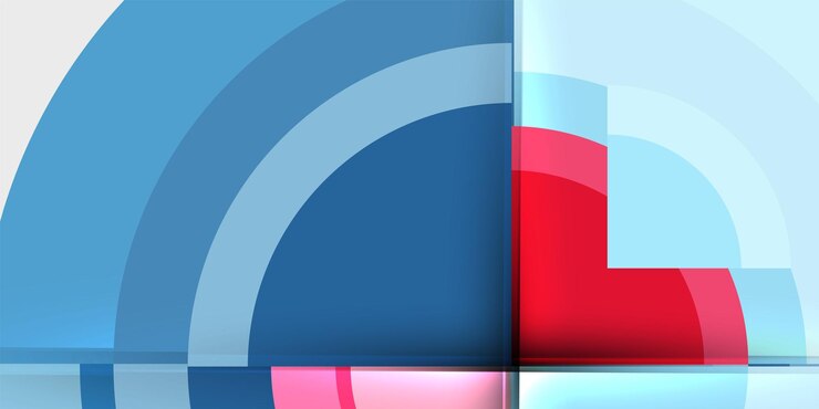 Vektor geometrisk baggrund med cirkler og halvcirkler. vektorillustration til wallpaper, banner, baggrund, kort, bogillustration og landingsside
