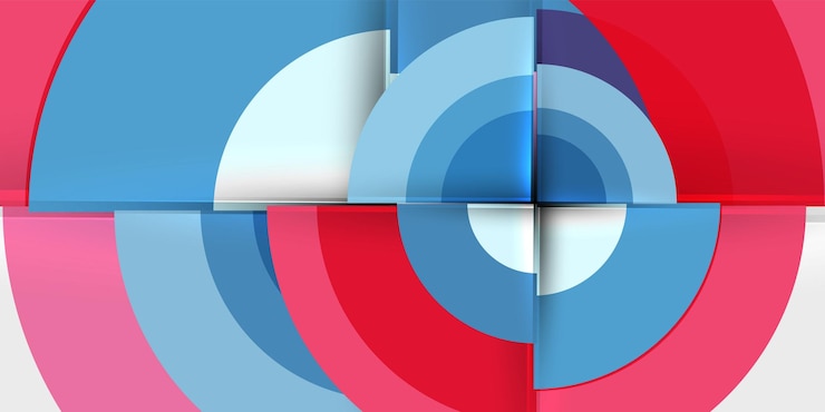 Vektor geometrisk baggrund med cirkler og halvcirkler. vektorillustration til wallpaper, banner, baggrund, kort, bogillustration og landingsside