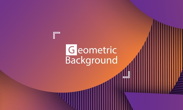 Geometrisk bakgrund. Minimalistisk abstrakt omslagsdesign. Kreativ färgglad tapet. Trendig lutning affisch. Vektorillustration.